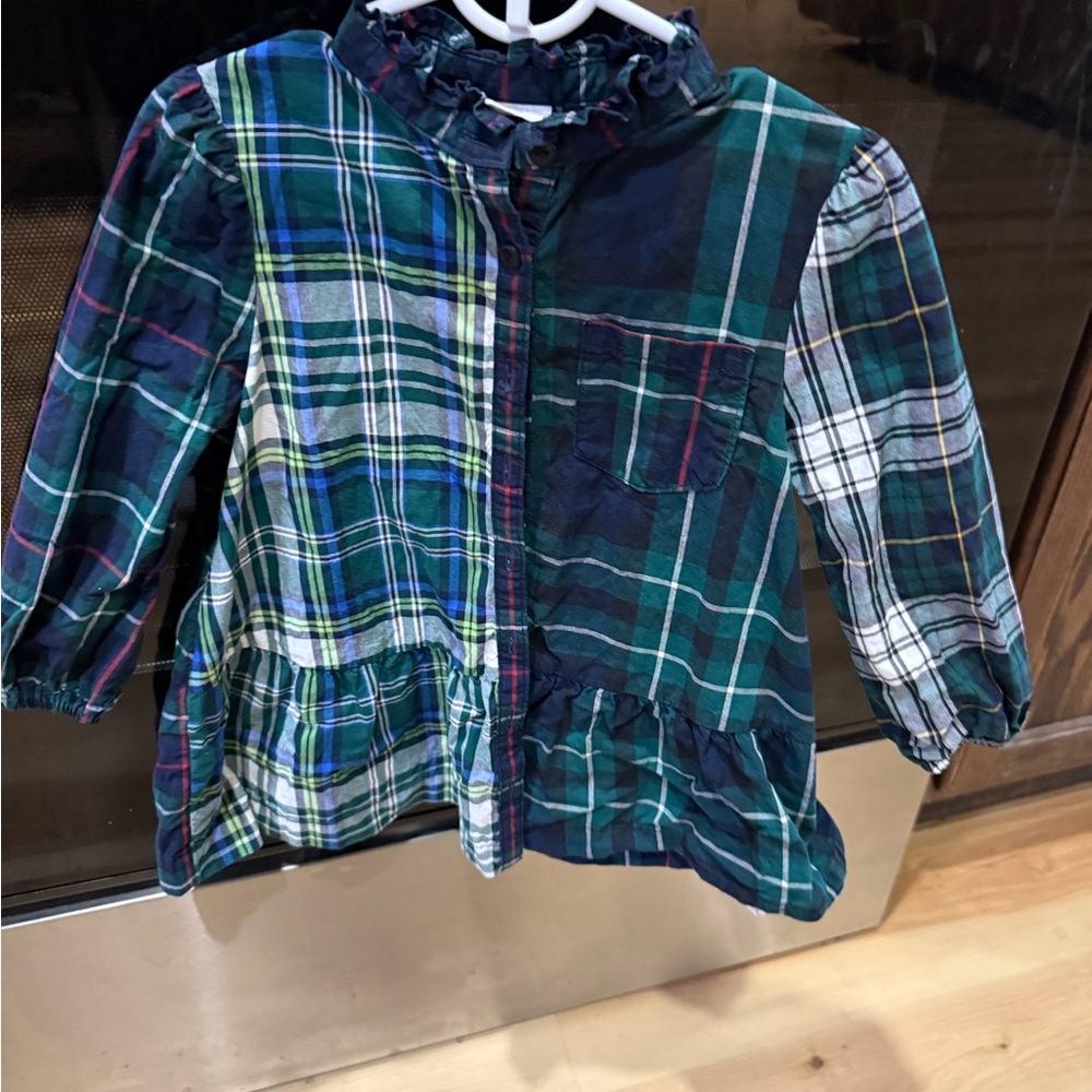 GAP plaid tunic girls 2T